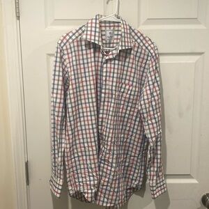 David Donahue - Plaid Stripped Shirt Blue and Red